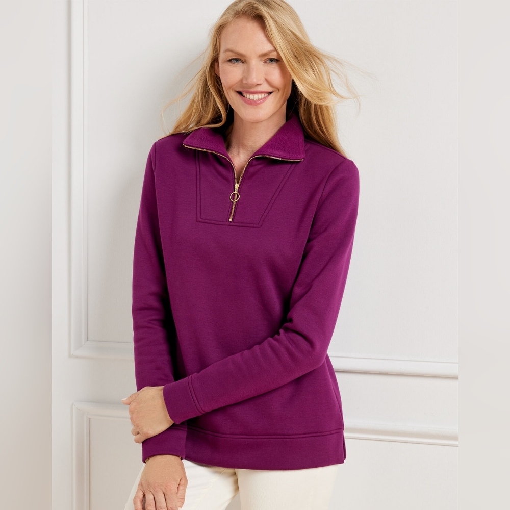Talbots Zip Mockneck Pullover size 2xp